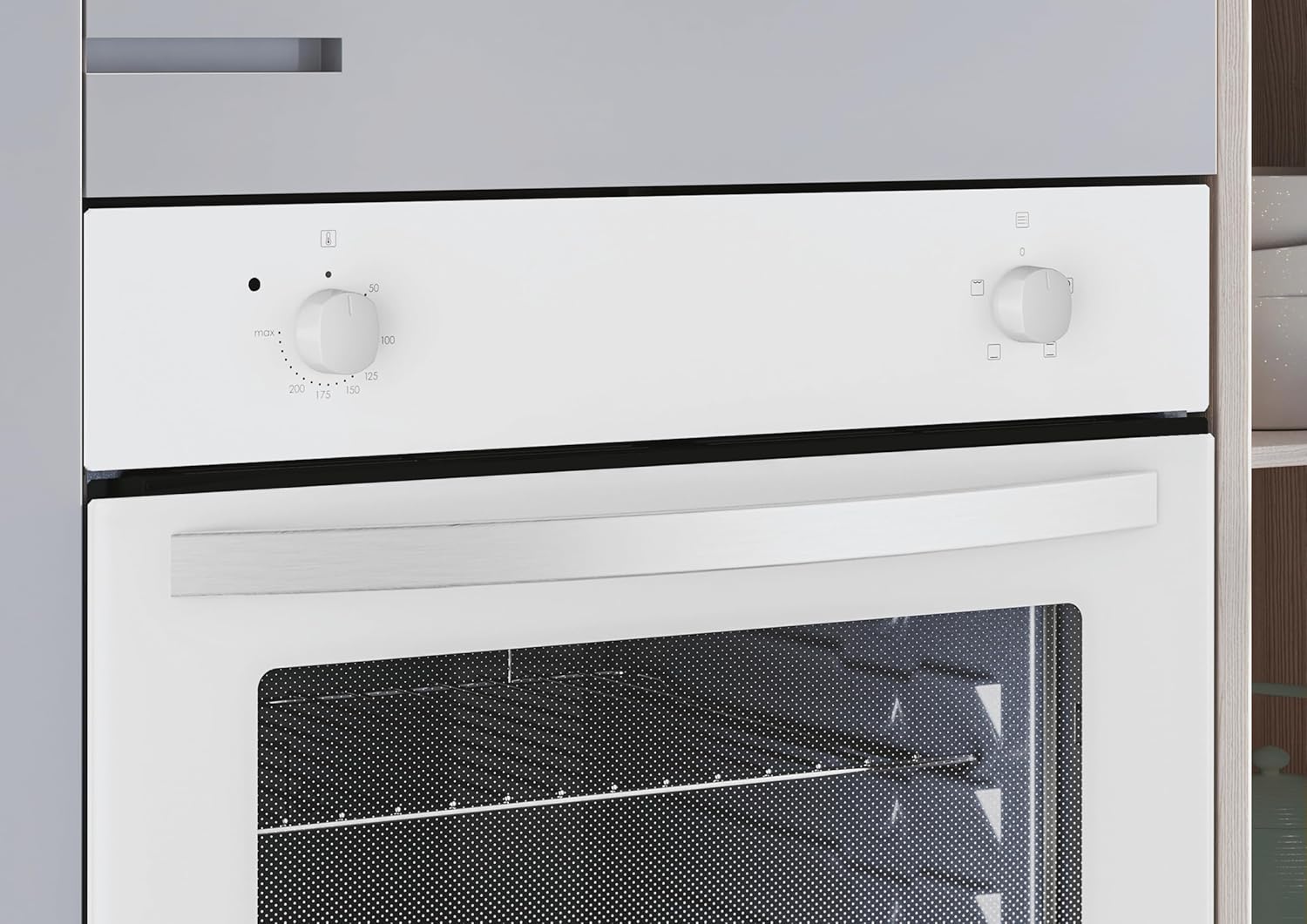 Candy Idea Forno Elettrico da Incasso Ventilato, 70 Litri, Classe A, 4 Modalità di Cottura, Facile da Pulire, Controllo tramite App hOn, 59,5 x 59,5 x 56,8 cm, Bianco - FIDC B100