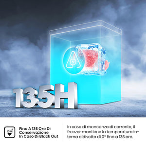 Hisense MCF95E Congelatore a Pozzo 95 L di capacità, Silenzioso 40 dB, Bianco, 54.6 x 47.9 x 85.4 cm