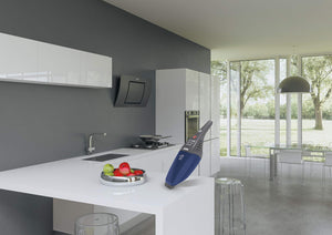 Hoover HJ36DLB 011 39300768, Aspirapolvere a Batteria, Titanio/Blu, 0.3 Litri, 82 decibeles