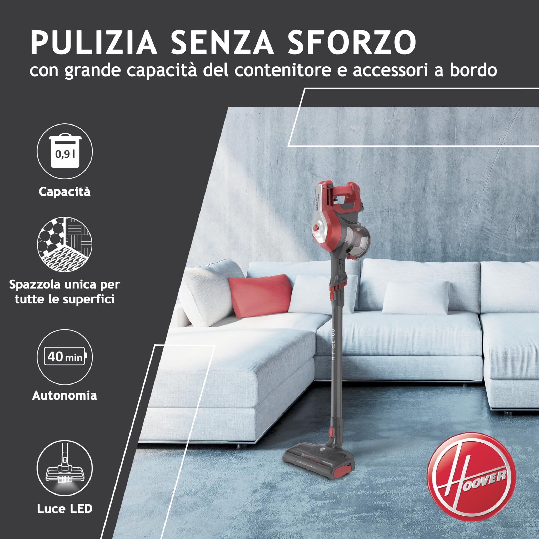 Hoover Scopa Elettrica Senza Fili con Modalità