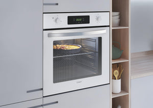 Candy Idea FIDC B625 L, forno multifunzione, 70 l, 2 vassoi e 1 griglia, ventilatore radiale, pulizia acquattiva, convezione + ventilatore, 8 funzioni, comandi push&pull, porta doppia vetro, bianco