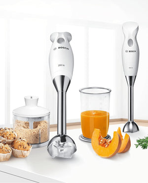 Bosch Elettrodomestici MSM6B500 CleverMixx Mixer a Immersione, 350 W, 1 Liter, 1 Decibel, plastica, Bianco
