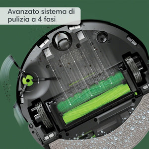 iRobot Roomba Combo j7, Robot Aspirapolvere Lavapavimenti, Mappatura Intelligente, Wi-Fi, Rilevamento Ostacoli, 2 Spazzole in Gomma Multi-Superficie, Programmabile con App e Assistente Vocale