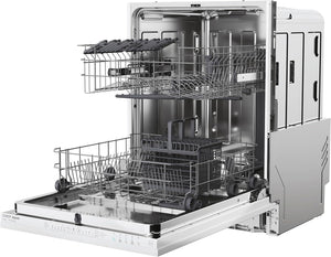 Candy Rapidò CI 3E7L0W, Lavastoviglie Integrabile 60 CM, 13 Servizi, Wi-Fi, 5 programmi, speciale 49', mezza carica, indicatore tempo e sale, 43DB, altezza cestello superiore regolabile, colore bianco