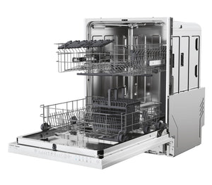 Candy Rapidò CI 3E7L0W, Lavastoviglie Integrabile 60 CM, 13 Servizi, Wi-Fi, 5 programmi, speciale 49', mezza carica, indicatore tempo e sale, 43DB, altezza cestello superiore regolabile, colore bianco