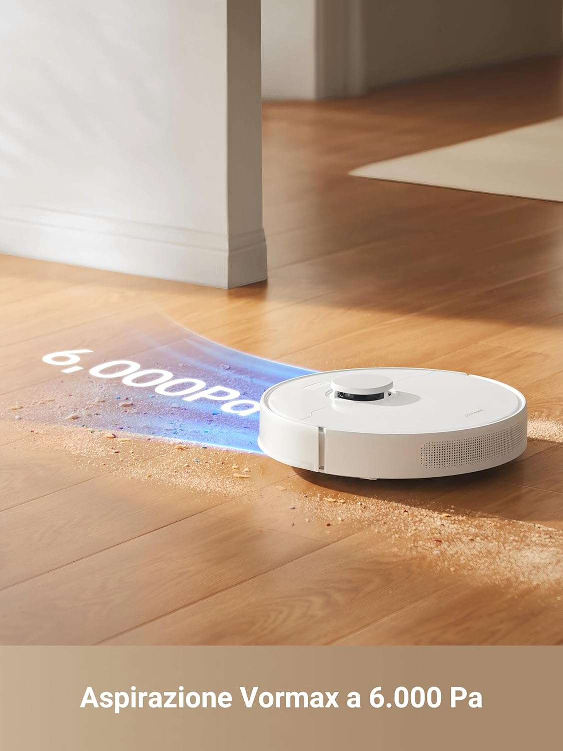 DREAME D10 Plus Gen 2 Robot Aspirapolvere Lavapavimenti con Svuotamento Automatico Polvere, Navigazione LiDAR Rilevamento Ostacoli, Aspirazione 6000Pa Tappeti Peli Animali, Autonomia 285min