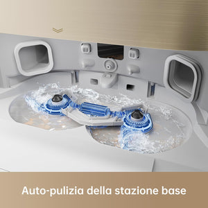 DREAME X40 Ultra Complete Robot aspirapolvere scopa rimovibile e sollevabile, pulizia approfondita con spazzola laterale, aspirazione da 12.000 Pa, pulizia automatica dello straccio e dell'asse 70 ℃