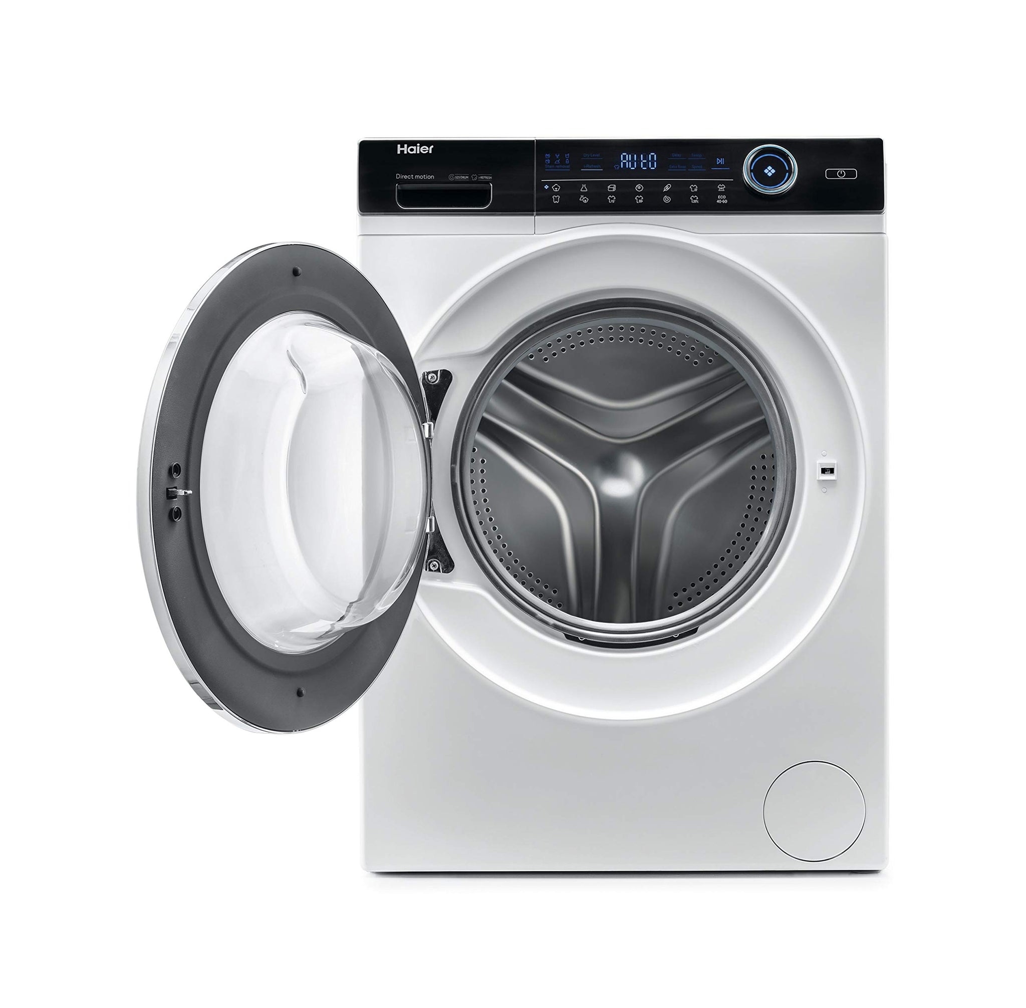 Haier I-PRO SERIES 7 - HWD100-B14979 - Lavatrice asciugatrice 10 kg + 6 kg di asciugatura, 1400 giri/min, motore Direct Motion, tamburo XXL con LED, antibatterici, i-Refresh, Antimacchia, 55 dba,