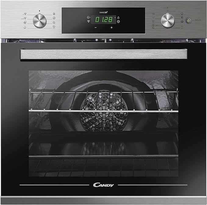 Candy Smart Steam FSCTX886 WIFI Forno Elettrico Multifunzione da Incasso, 70 L, Autopulente, Connesso, Wi-Fi + BLE, Classe A, 59,5x56,8x59,5 cm, Inox