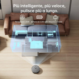 Dreame L10s Pro Robot 2in1 Aspirapolvere e Lavapavimenti, Moci Rotanti, Rilevamento ostacoli 3D, Mappatura Multipiano, Aspirazione Potente 5300Pa Pavimenti Duri Tappeti, Peli Animali, WiFi/APP/Alexa