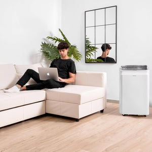Cecotec Aria Condizionata Portatile con Telecomando e Pompa di Calore ForceClima 12600 Soundless Heating. 12000 BTU, Display LED, 5 modalità, Deumidificazione, Copertura 26 m2