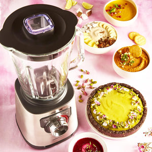 Moulinex LM811D PerfectMix + Blender Frullatore Tritatutto Elettrico, Tecnologia Powelix, Multifunzione, 1200W, Capacità totale 2L (utile 1.5L), 3 Programmi, Vaso in Vetro Termoresistente