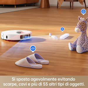DREAME L10s Pro Ultra Heat Robot aspirapolvere e lavapavimenti, spazzola per triturazione dei capelli inclusa, mop autopulente con acqua calda, aspirazione 7.000 Pa,pulizia pavimenti con doppio mop