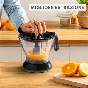 Moulinex Vitapress Spremiagrumi, Ampia Capacità da 1 L, Due Filtri, Estrazione Ottimale del Succo, Facile da Usare, Copertura Protettiva, Cavo Lungo, PC3028