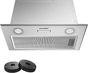 COMFEE' Cappa Aspirante 52 cm BIHT01SS-52 Sottopensile da Cucina ad Incasso, Sistema di Ricircolo e Canalizzazione e Filtri a Carbone