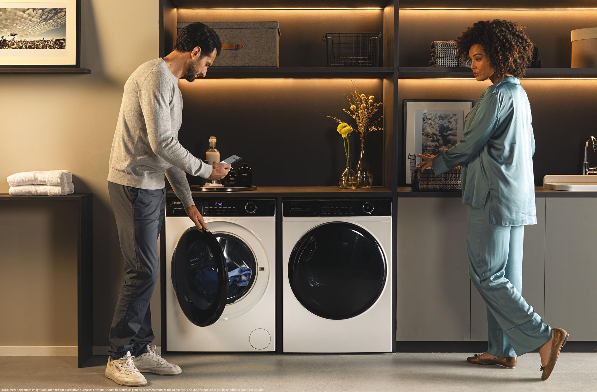 Haier I-Pro Serie 5 Asciugatrice 8Kg, Libera Installazione, Carica Frontale, Classe A+++, Trattamento Antibatterico, I-Time, Partenza Programmabile, Vapore, AxLxP 84,5x59,5x67,5 Bianca - HD80-A3959-S