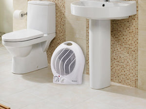 BEPER P203TER201 Termoventilatore da Bagno con Termostato Regolabile - Scaldino Elettrico Bagno Basso Consumo, 2000W