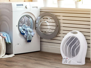 BEPER P203TER201 Termoventilatore da Bagno con Termostato Regolabile - Scaldino Elettrico Bagno Basso Consumo, 2000W