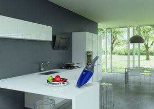 Hoover HJ36DLB 011 39300768, Aspirapolvere a Batteria, Titanio/Blu, 0.3 Litri, 82 decibeles