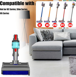 Italdos Spazzola Lavapavimento compatibile per Dyson V8 V10 V11 V15 Pulizia a Umido e Secco, con Luce Verde Pulisce e Asciuga i Pavimenti Duri, Serbatoi Acqua Sporco e Pulito Separati