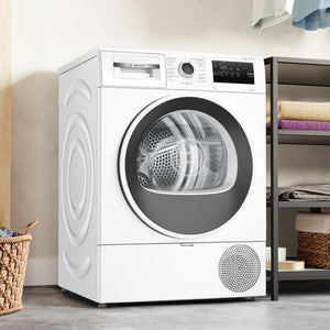 Bosch - Asciugatrice con pompa di calore, 8 kg, serie 4, Easy Clean, AutoDry, Antirughe, Bianco, WTR85V00ES