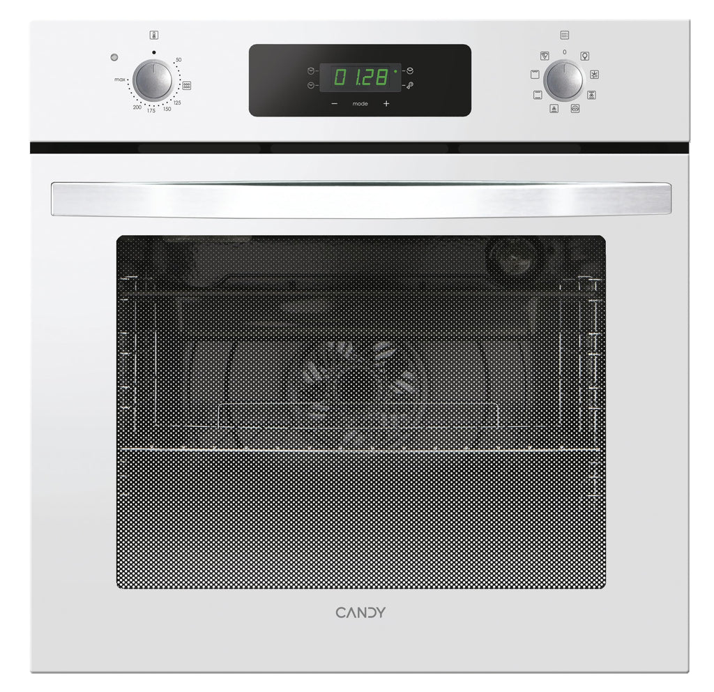 Candy Idea FIDC B625 L, forno multifunzione, 70 l, 2 vassoi e 1 griglia, ventilatore radiale, pulizia acquattiva, convezione + ventilatore, 8 funzioni, comandi push&pull, porta doppia vetro, bianco