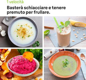 Braun MultiQuick 1 MQ10.201MWH con 5 ANNI DI ASSISTENZA, Frullatore ad Immersione Leggero, Tecnologia EasyTwist, Tritatutto da 350ml e Bicchiere da 600ml Inclusi, 450W, Bianco