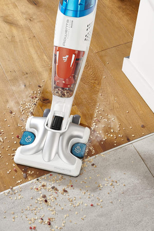 Rowenta RY8534WH Clean & Steam Multi Scopa a Vapore Lavapavimenti Multisuperficie con Accessori, Aspira, Lava e Igienizza Insieme, Elimina Germi e Batteri, Serbatoio Portatile Amovibile, Senza Sacco