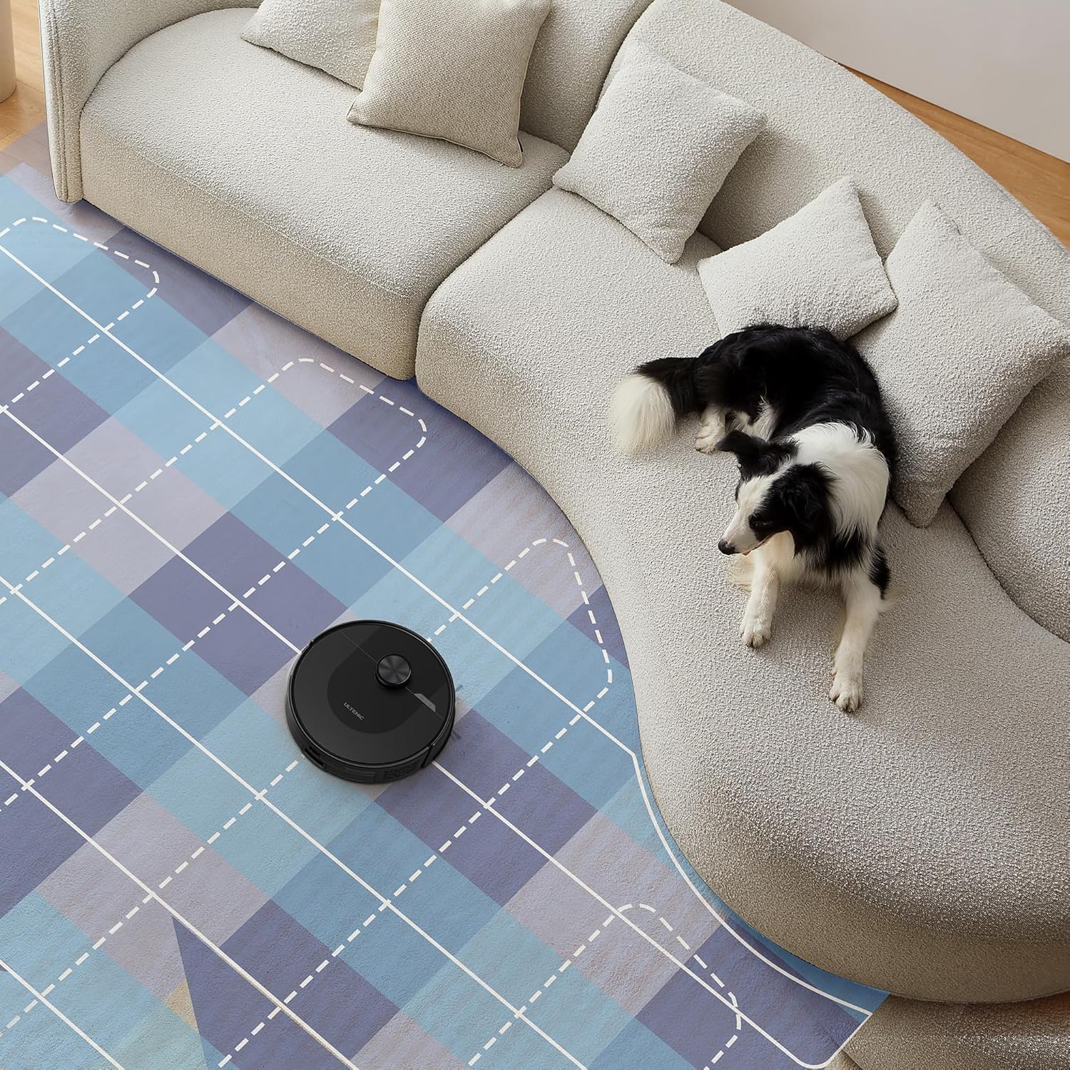 Ultenic Robot Aspirapolvere Lavapavimenti, 120Min, Matrix Clean, Controllo APP/Alexa/Siri/IFTTT - Ottimo per Peli di Animali, D10