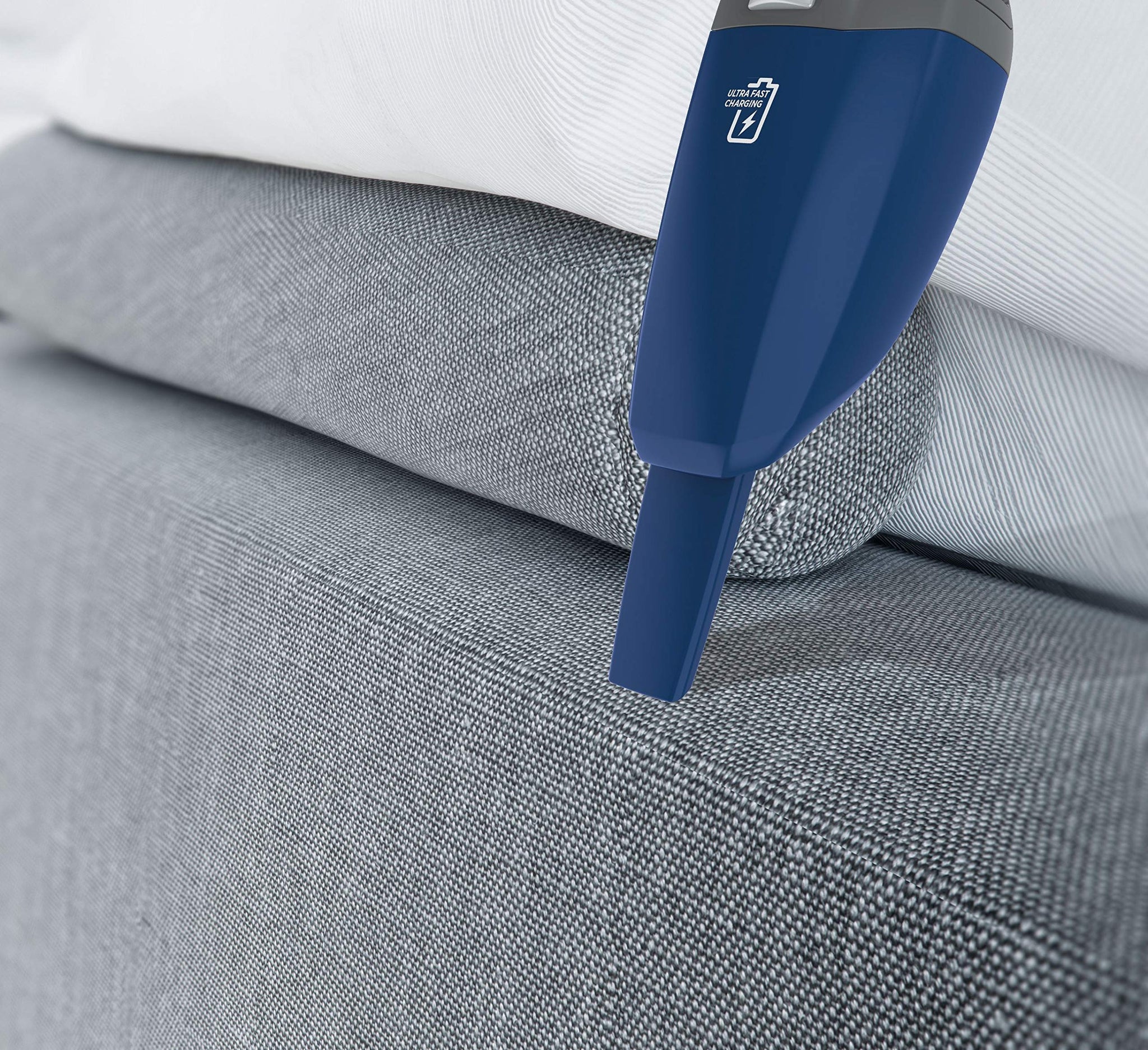Hoover HJ36DLB 011 39300768, Aspirapolvere a Batteria, Titanio/Blu, 0.3 Litri, 82 decibeles