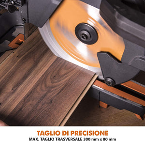 Evolution Power Tools R255SMS+ Troncatrice Radiale Scorrevole Multi-Materiale 255 mm con Pacchetto Plus, 230 V