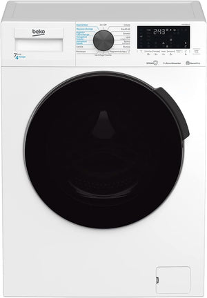 Beko bte7726Xa-It Lavasciuga Slim A Vapore Steamcure, 7/4 Kg, 1400 Giri/Min, 15 Programmi, ‎50 x 60 x 84 cm, 64 Kg [Classe di efficienza energetica D]