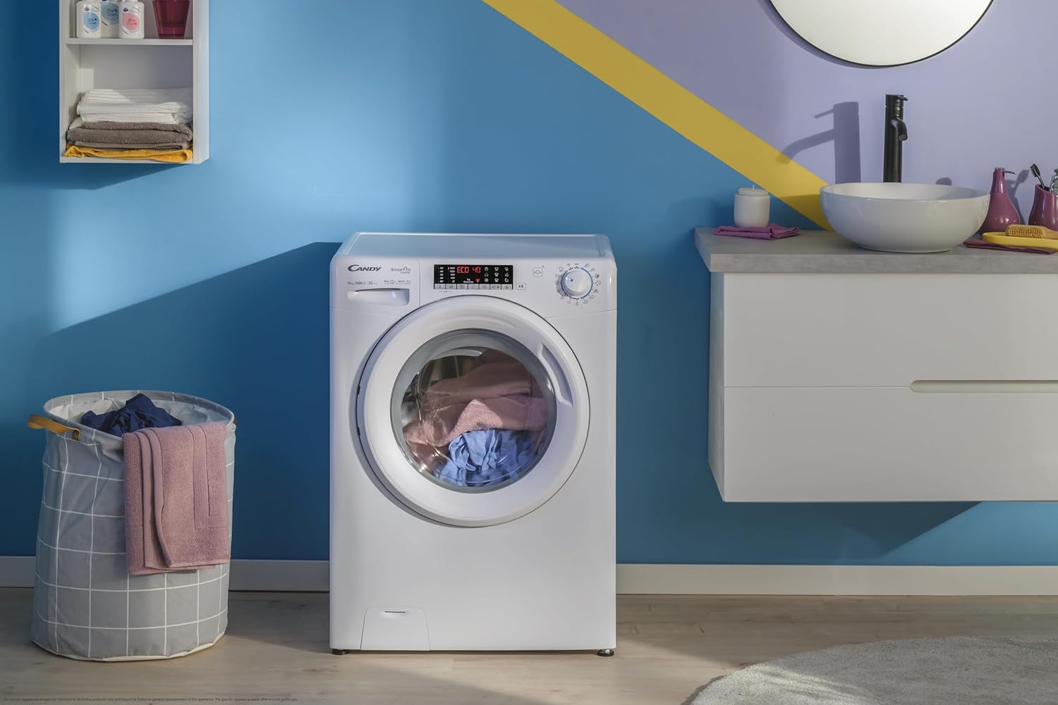Candy Smart Pro Inverter Lavasciuga Slim 6+4 Kg, Libera Installazione, 1400 Giri, Classe A-20%, Programmi Rapidi, Connessa, App hOn, AxLxP 85x60x45