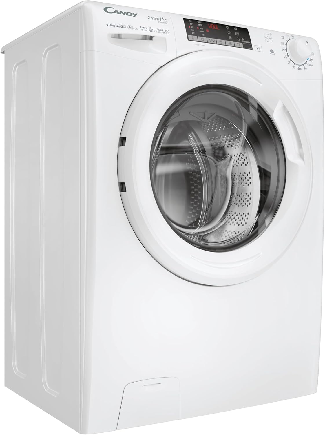 Candy Smart Pro Inverter Lavasciuga Slim 6+4 Kg, Libera Installazione, 1400 Giri, Classe A-20%, Programmi Rapidi, Connessa, App hOn, AxLxP 85x60x45