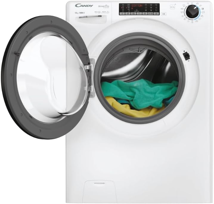 Candy CSO4136TWMB5-S - Lavatrice da 13 kg, Caricamento Frontale, 1400 giri, Classe energetica A [Classe di efficienza energetica A]