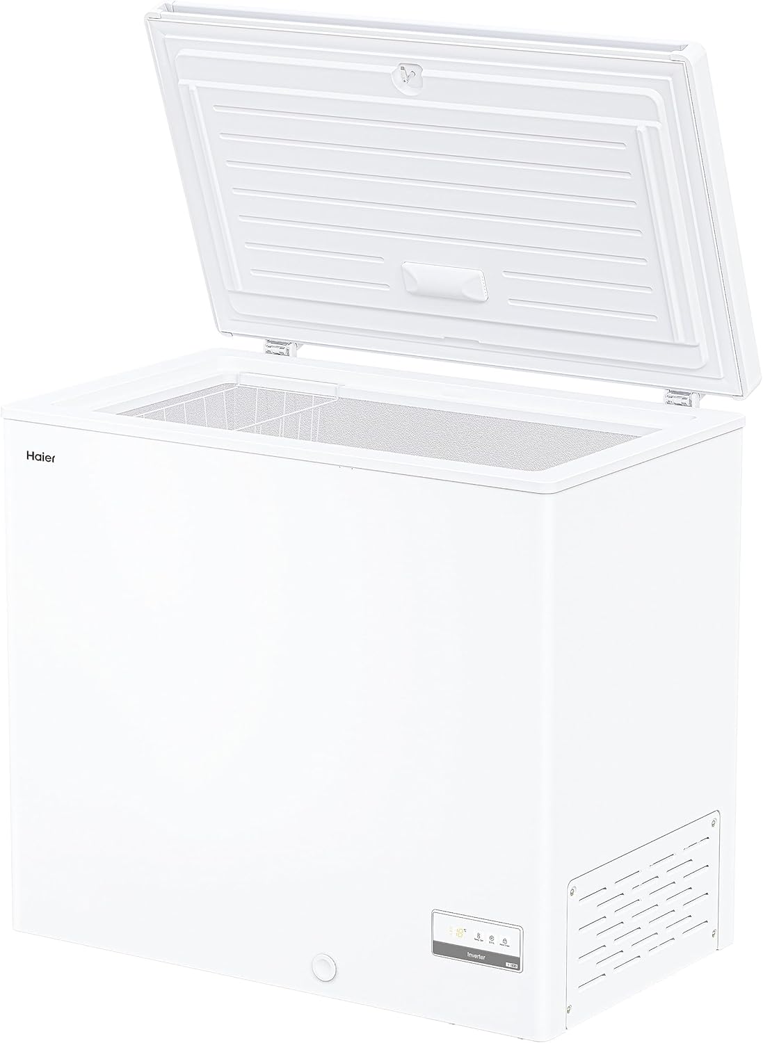 Haier Congelatore a Pozzetto, 196 Litri, Funzione Fast Freeze, Trattamento Antibatterico, Temperatura Regolabile, Luce LED, Classe E/A++/ 91,5 x 55,5 x 84,5 cm, Bianco - HCE200D