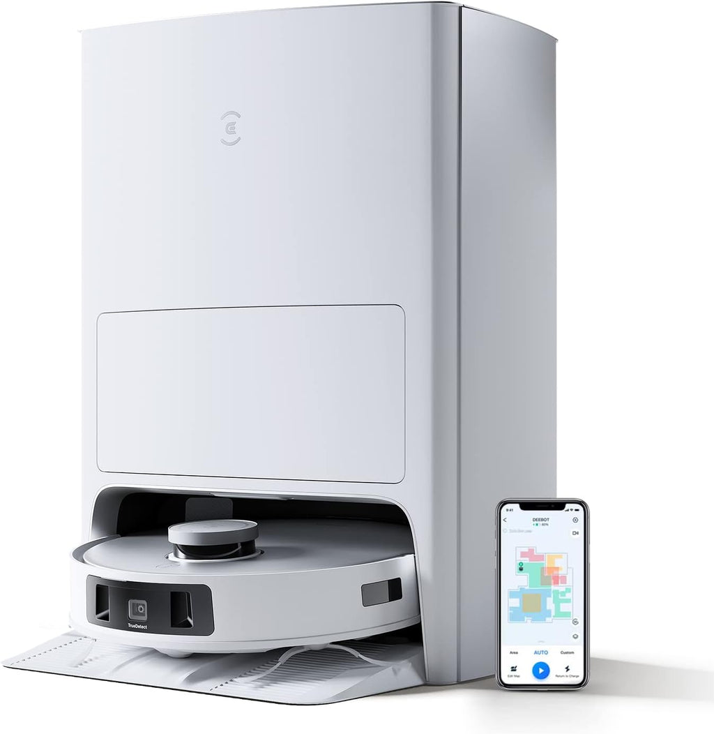 ECOVACS DEEBOT T20 OMNI Robot Aspirapolvere Lavapavimenti 6000Pa con Stazione Svuota Polvere e Pulizia Sollevamento